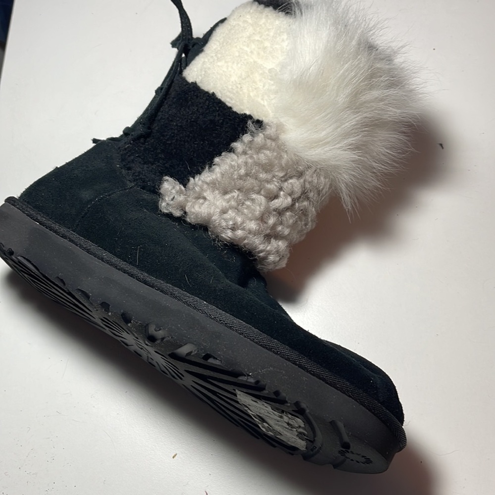 Ugg Classic Short Patchwork Fluff Black Boots - image 8